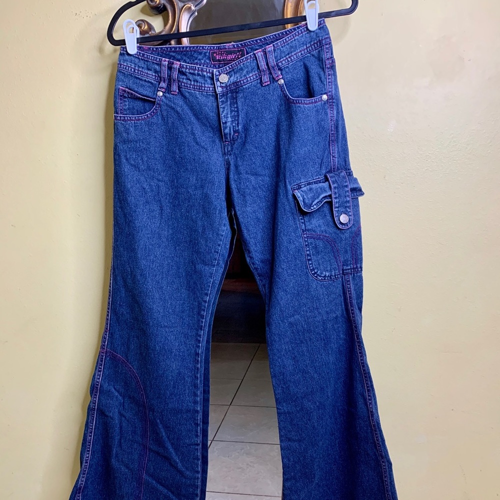 Vintage KikGirl KikWear Flare Jeans Rave Pants